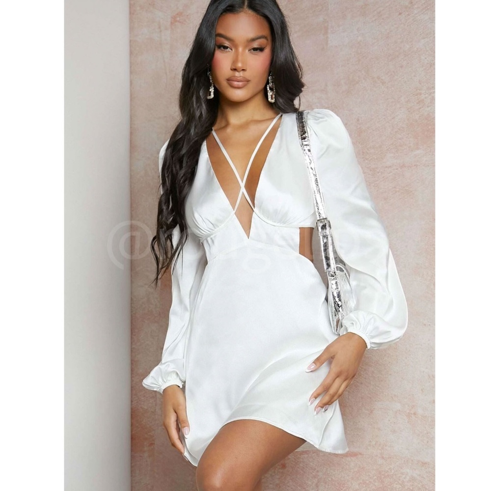 Rouge! Satin White Mini Dress